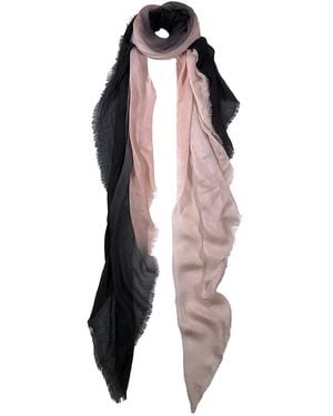 Blue Pacific Vintage Dip-dye Ombre Cashmere-blend Scarf - Gray