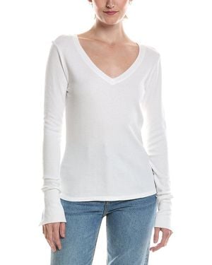 Michael Stars Dinah V-neck Top - White
