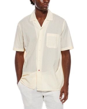 Isaia Seersucker Sport Shirt - White