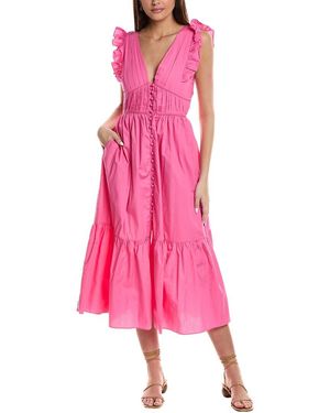O.P.T O.P.T. Anja Midi Dress - Pink