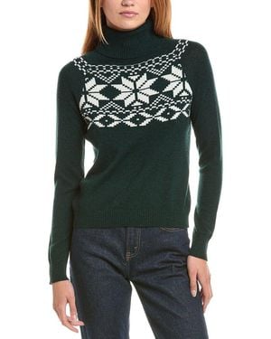 Sofiacashmere Fairisle Turtleneck Wool & Cashmere-blend Jumper - Grey