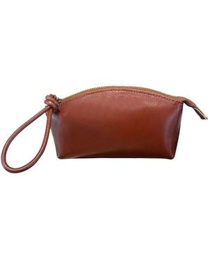 BELLA DESERT Leather Clutch - Brown