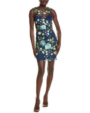 Sam Edelman Lime Floral Mini Dress - Blue