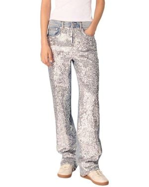Maje Sequin Jeans - Grey