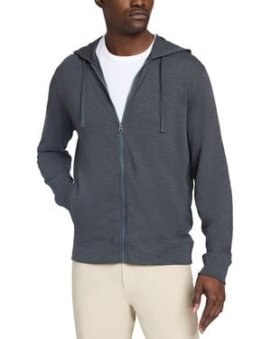 Faherty Sunwashed Slub Zip Hoodie - Blue