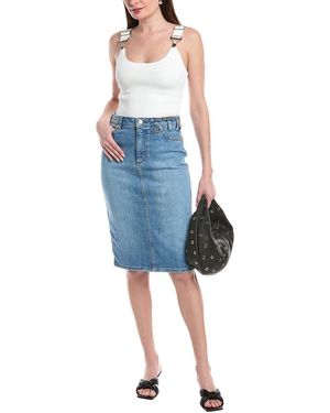 STAUD X Wrangler The Pencil Skirt - Blue