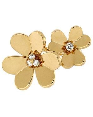 Van Cleef & Arpels 18k Gold Frivole Between The Finger Ring 18k Yellow Gold With Diamonds (authentic Pre-loved) - White