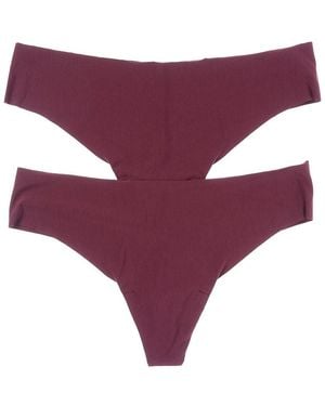 Commando Set Of 2 Butter Thong - Purple