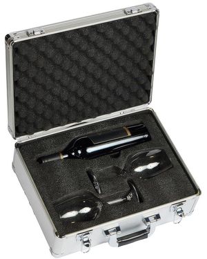 VinGardeValise Vinbottle Max - 1-bottle/2-glass Travel Case - Black