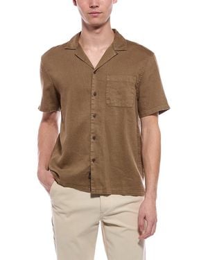 Faherty Hemp Blend Shirt - Brown