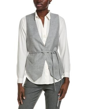 Brunello Cucinelli Wool-Blend Vest - Grey