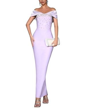 AMINA GLAM Maxi Dress - Purple
