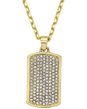 Adornia 14K Plated Cz Pendant Necklace - Metallic