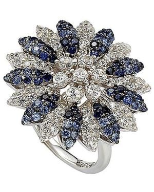 Suzy Levian 18K & 4.15 Ct. Tw. Sapphire Ring - Multicolor