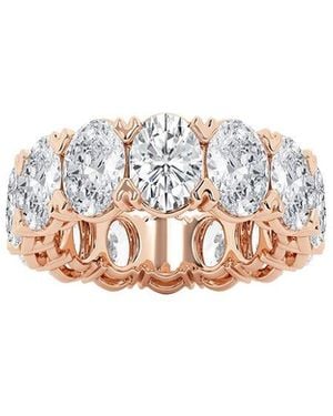 Lab Grown Diamonds 14k Rose Gold 10.00 Ct. Tw. Lab Grown Diamond Eternity Ring - White