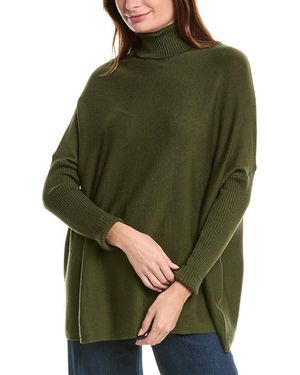 Joseph A Solid Poncho - Green
