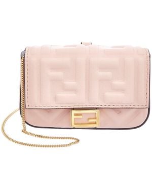 Fendi Nano Leather Baguette Charm - Pink