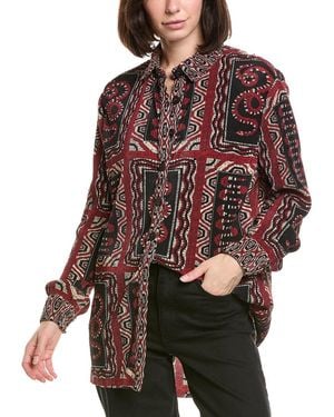 FARM Rio Snake Scarves Shirt - Red