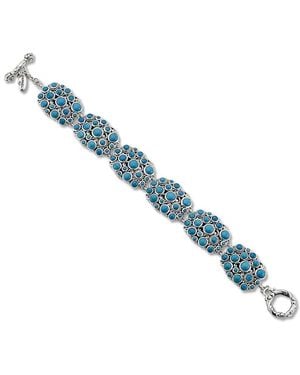 Samuel B. 16.20 Ct. Tw. Sleeping Beauty Bracelet - Blue