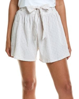 Splendid Gabrielle Gingham Short - White