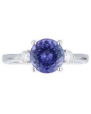 Gregg Ruth 18K 2.55 Ct. Tw. Diamond & Tanzanite Ring - Blue