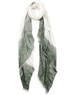 Blue Pacific Turkish 2-tone Linen-blend Scarf - Green