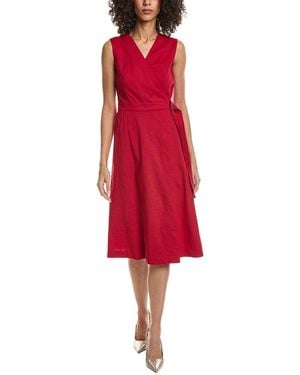 Theory Aline Wrap Dress - Red