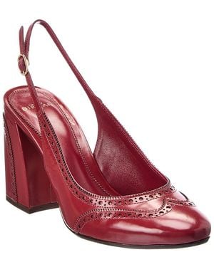 Alexandre Birman Slingback Brogue 85 Leather Pump - Red
