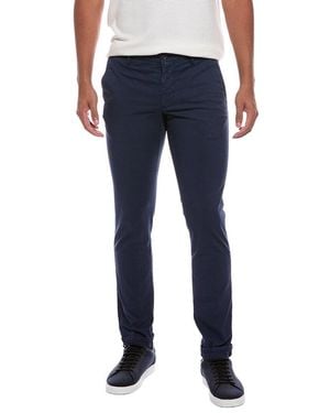 Slowear Linen-Blend Flat Front Regular Fit Pant - Blue