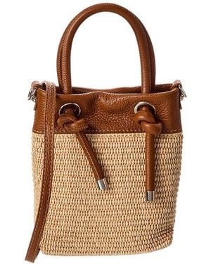 Italian Leather Top Handle Crossbody - Brown