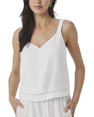 Splendid Stella Linen Tank - White