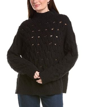 Lafayette 148 New York Houndstooth Crewneck Jumper - Black