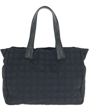 CHANEL Black Nylon & Leather Tote (authentic Pre-loved)