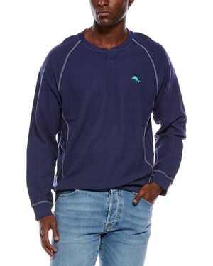 Tommy Bahama Montego Beach Abaco Split Neck Sweatshirt - Blue