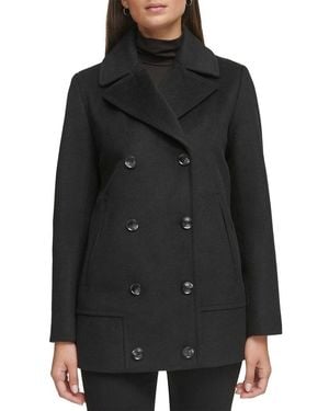 Kenneth Cole Wool-Blend Coat - Black