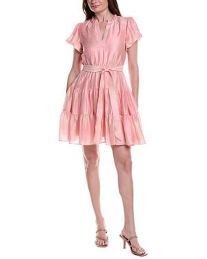 Vince Camuto Puff Sleeve Mini Dress - Pink
