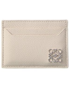 Loewe Anagram Leather Card Holder - Natural