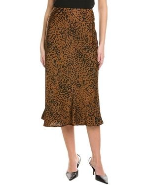 Bella Dahl Bias Midi Skirt - Brown