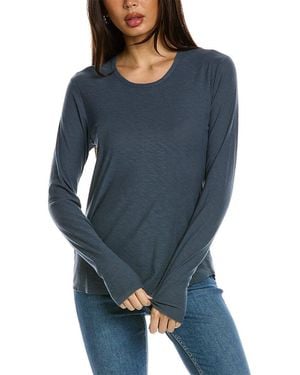 James Perse Crew Neck Long Sleeve T-shirt - Blue