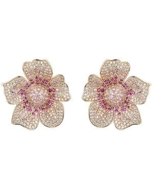 Eye Candy LA Cz Evelyn Dangle Earrings - Pink