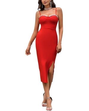 CAMILA BLANCO Midi Dress - Red