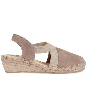 Menina Step Barbate Leather Espadrille Wedge - Brown