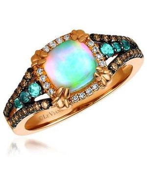 Le Vian Le Vian 14K 0.70 Ct. Tw. Diamond & Opal Eternity Ring - Blue