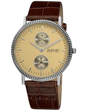 August Steiner Leather Watch - Multicolor