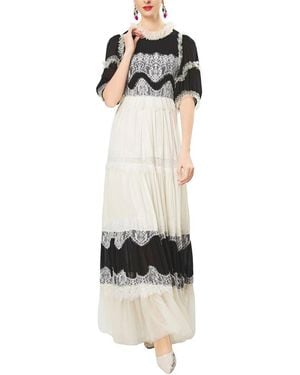 BURRYCO Short Sleeve Maxi Dress - White