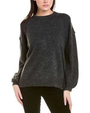 Three Dots Balloon Sleeve Sweater - Black