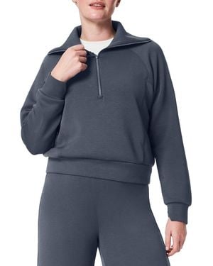 Spanx Airessentials Half Zip Pullover - Blue