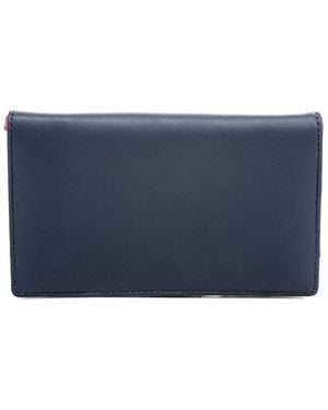 Mywalit Leather Travel Wallet With Detachable Strap - Blue