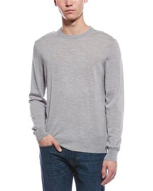 Bruno Magli Merino Wool Crewneck Sweater - Gray