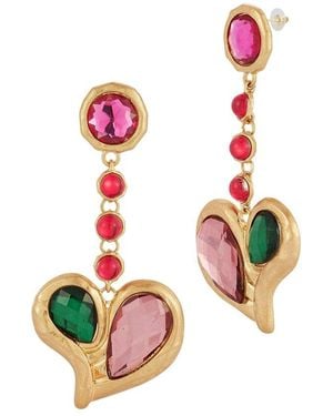 Sphera Milano Plated Cz Earrings - Pink